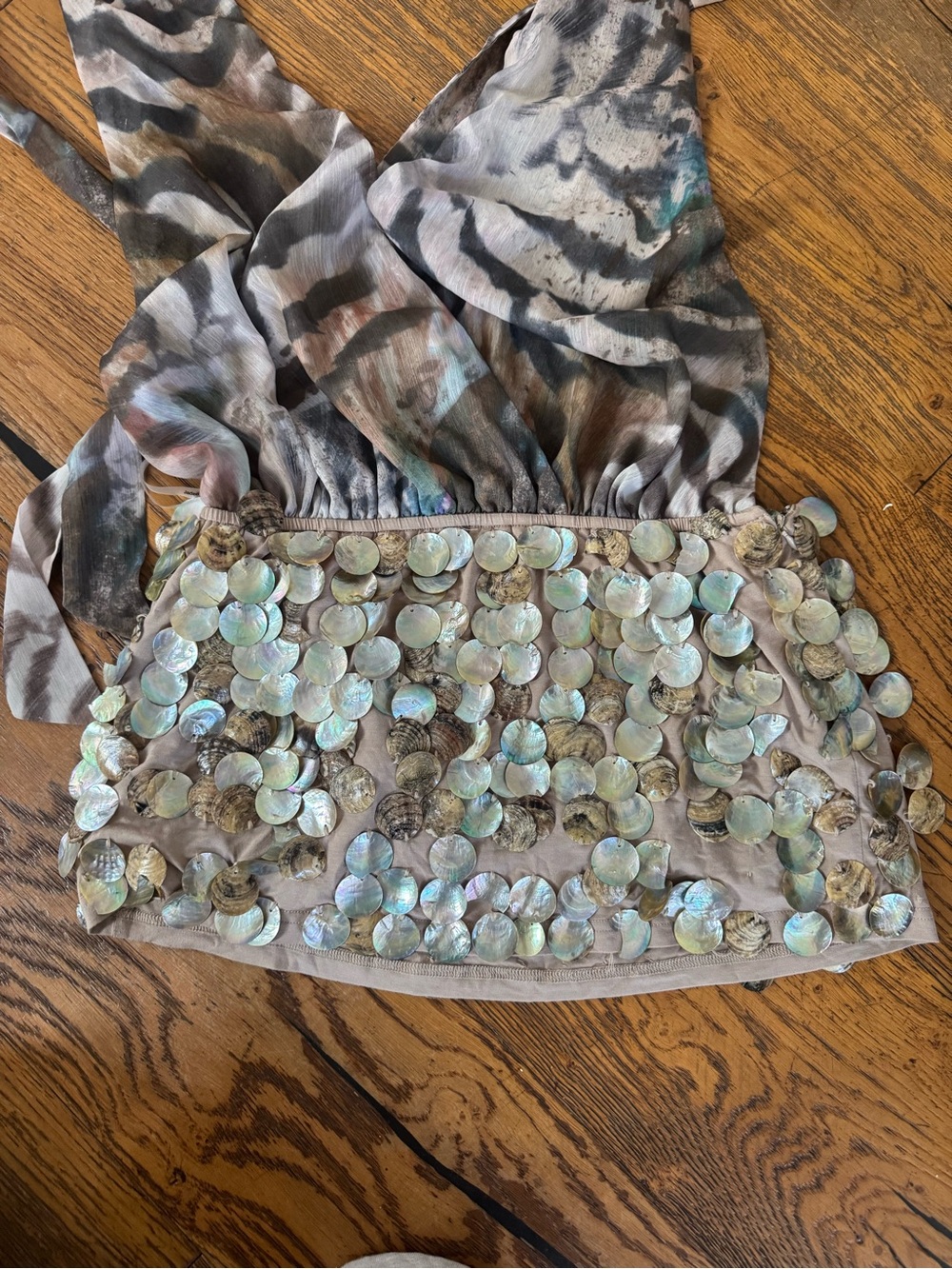 Jaded London Syrienna Backless Halter Dress with Shells - Picture 4 of 6